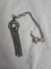 Vintage 1972 Sarah Coventry Spanish Moss Necklace Silvertone Pendant Tassels — photo 1