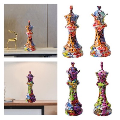 Graffiti Schachfiguren Statue Figur International Chess Collection Figuren