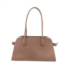 The Row Margaux Shoulder 12 Leather Shoulder bag Brown