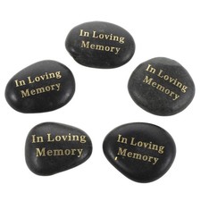 5 Pcs Death Memorial Favors Remembrance Stones for Garden Grave Site