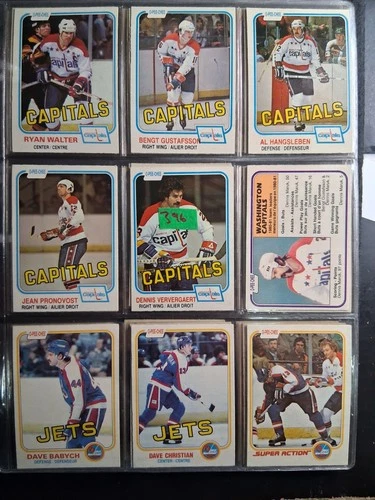 1981-82 OPC O-PEE-CHEE HOCKEY 9 DIFF CARD LOT EXMT+   A396