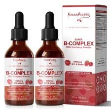 120ML B-12 Complex Vitamins B2 B6 B12 & C Biotin Folate for Energy Relax & Focus