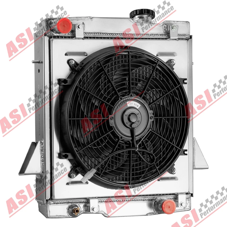 3 Row Aluminum Radiator Shroud Fan Relay For 1969-74 1973 Triumph TR6 TR250 2.5L - Image 4 of 4