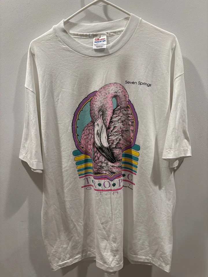 Vintage 90's Seven Springs Ski T Shirt Cotton USA Single Stitch - Image 2 of 4