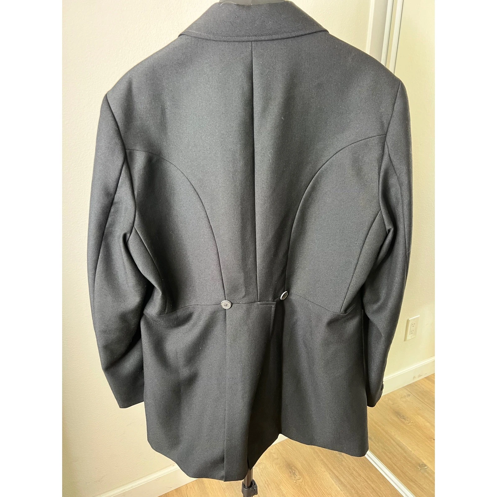 Wah Maker True West Outfitters Mens Black Wool Blend Frock Coat Size 40 USA Made image 3