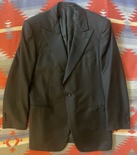 Ermenegildo Zegna Made in Italy Vintage Peak Lapel Wool Tuxedo Jacket Size 42 R