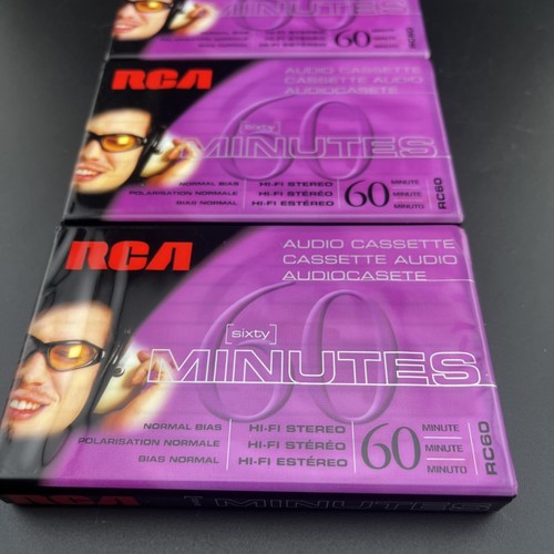 Lot Of 3 RCA 60 Minute Hi Fi Stereo Blank Audio Cassette Tapes NEW Sealed RC60 - Picture 3 of 7