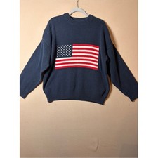 Stars and Stripes American Flag Sweater Size XL Americana Made in USA