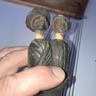 Vintage Anri Bottle Stopper Kissing Couple Wood Hand Carved Cork Mechanical — photo 3