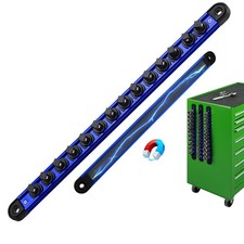 38 Drive Magnetic Socket Holder Rail 14 Swivel Clips Aluminum Alloy Tool Box Dr 38 Drive Magnetic Socket Holder Rail 14 Swivel Clips Aluminum Alloy Tool Box Dr