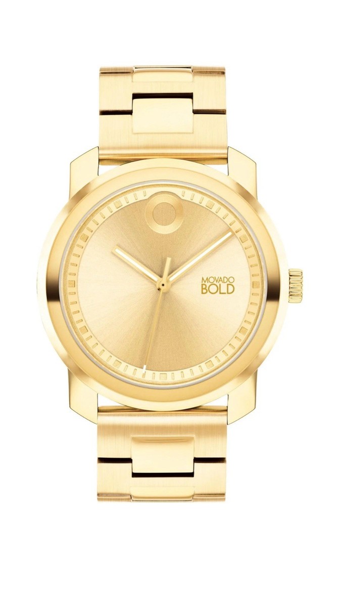 Brand New Movado Bold Trend Men's Yellow Gold PVD 43mm Bracelet