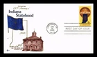 Dr Jim Stamps Fdc Indiana Sesquicentennial Cover Craft Cachets Thermograph