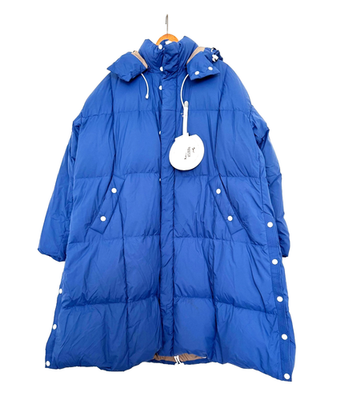 NANGA F/CE Japan Hooded Puffer Coat Blue Women's Long Down Hoodie
