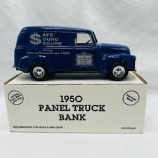 Ertl Diecast Bank 1950 Panel Truck Bank Covington Savings & Loan Blue Truck
