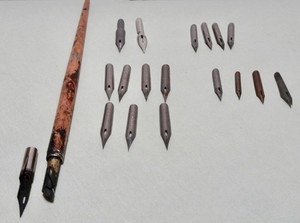 Vintage Writing Items, Esterbrook, Eberhard, Spencerian & Others  ( 19 Pieces )