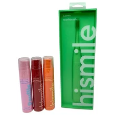 Lot of 4- Hismile Green Electric Toothbrush + 3 Popular Fluoride Toothpastes
