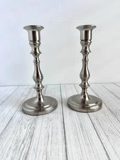 Baldwin Pewter Taper Candlestick Holders Set of 2