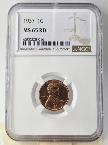 1937-P NGC MS-65 RD Lincoln Cent