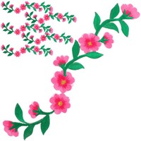 6 Pcs Gestickte AufnäHer Patch AufbüGeln Blumensticke Patches Flicken FüR Jeans