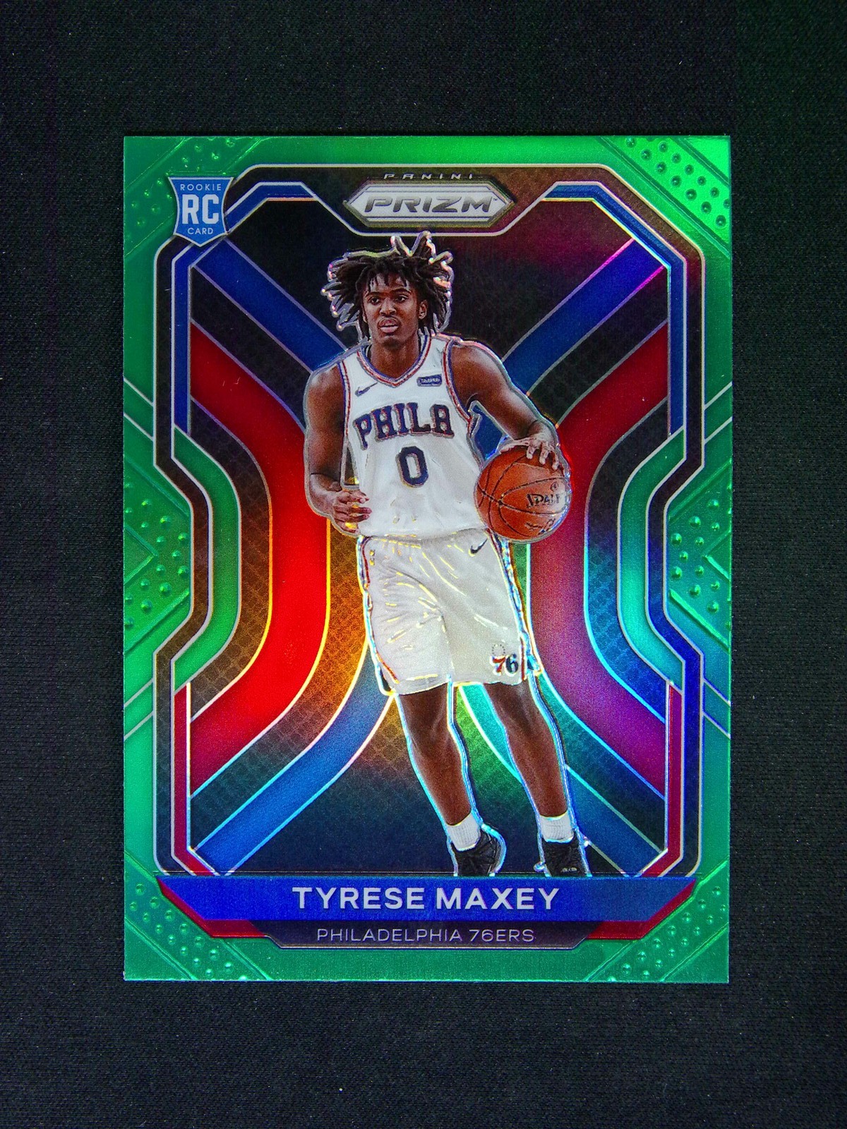 2020-21 Panini Prizm Tyrese Maxey #256 RC Rookie Green