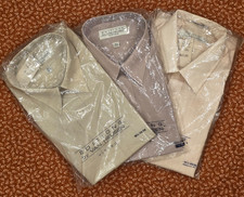 3- Vintage Editions by Van Heusen Fitted Men's Dress Shirts 16 1/2 -34/35