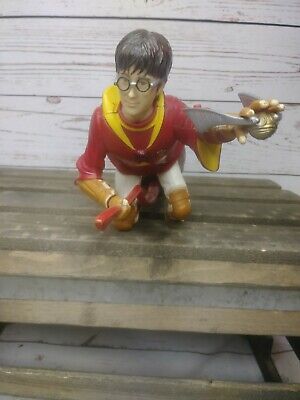 Harry Potter Hogwarts Flying Broom Catching Snitch Figurine Quidditch Game Ebay