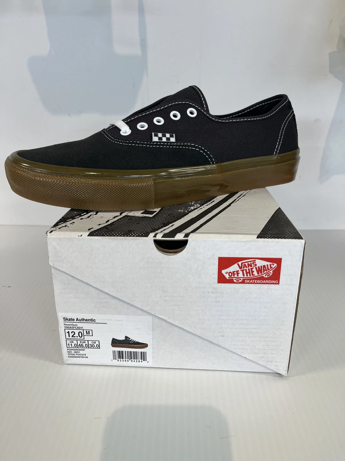 Vans Skate autentico VNOA5FC8241 corvo gomma TAGLIA 8 5