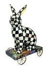 Mackenzie Childs Courtly Check Bunny on Parade Décor New No Box