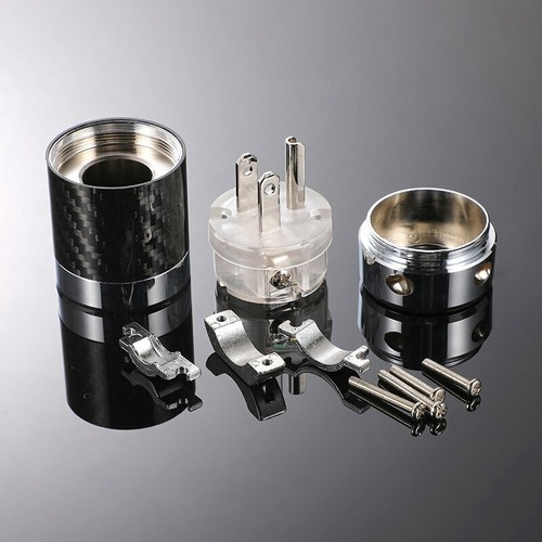 1Pcs NCF carbon fiber fever HIFI power plug tail national/US standard Furutech - Picture 2 of 22