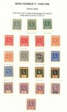 Sierra Leone #19 - #56 Very Fine Mint Collection All Original Gum Hinged