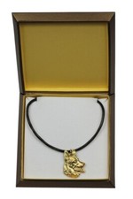 German Shepherd - Dog Collar In Gift Box, Gold-Plated Pendant For H