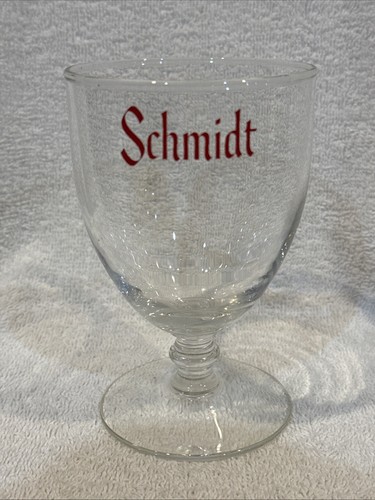 VINTAGE 1950's Schmidt Beer Stemmed Goblet Glass, VERY NICE! - Picture 2 of 3