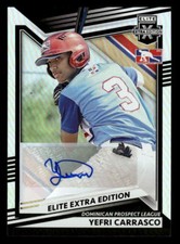 Yefri Carrasco 2022 Panini Elite Extra Edition #197 Blue Signatures #/10