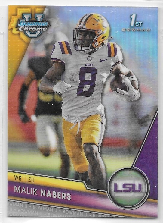 2023 Bowman University Chrome Malik Nabers 1st Bowman Refractor