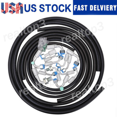 Universal A/C System Air Conditioning Ext Length Hoses & Fittings & O-rings Kits