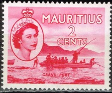 British Mauritius Island local fisshing boat stamp 1965 MNH