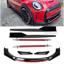 For Mini Cooper Countryman Front Bumper Lip Spoiler Splitter Rear Lip Side Skirt