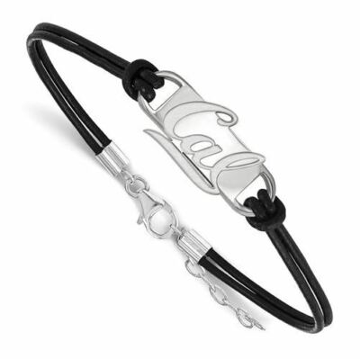 SS Univ of Ca Berkeley schwarzes Lederarmband 7 Zoll mit Verlängerung