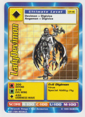 LadyDevimon - CP-16 Cereal Promo - Digimon 1999 Bandai - NM