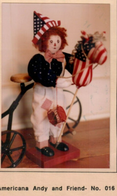 Americana Andy and Friend Patriotic Dolls Craft Pattern Country Folk Art
