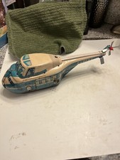 Vintage H Toy Japan Tin Litho Helicopter SABEBA Battery Operated parts Or REPAI