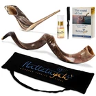 HalleluYAH Shofar Set Yemenite kudu Half Horn Plus Free bonus Ram Horn | 20"-24"