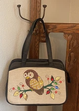 VTG Enid Collins Style Owl Handbag Jeweled Retro Purse 60s 70s Please Read