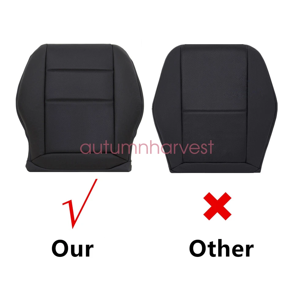 Cubierta de asiento de cuero negra para parte inferior del conductor Mercedes Benz C300 350 2008-2014 Foto 2 de 4