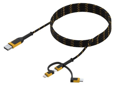 Dewalt USB A Bis C Verstärkte Geflochten 3-in-1 Combo Kabel 1.8m 6ft DWT1311356
