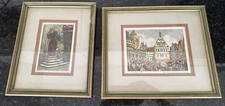 VTG Artist Ernst Geissendorfer  2 Signed Colored Etching  hl
