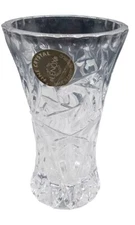 VTG LENOX CRYSTAL CUT CLEAR GLASS MINITURE VASE 4 HIGH 2.5 ACROSS ORIGINAL LABEL