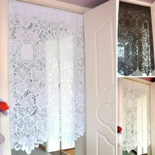 Country Lace Cutwork Door Window Curtain Panel Kitchen Room Divider Hollow Decor