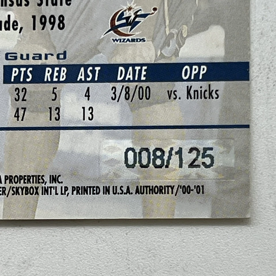 2000 2001 Fleer Authority Mitch Richmond Prominence Parallel 008 /125 SSP RARE - Image 4 of 4