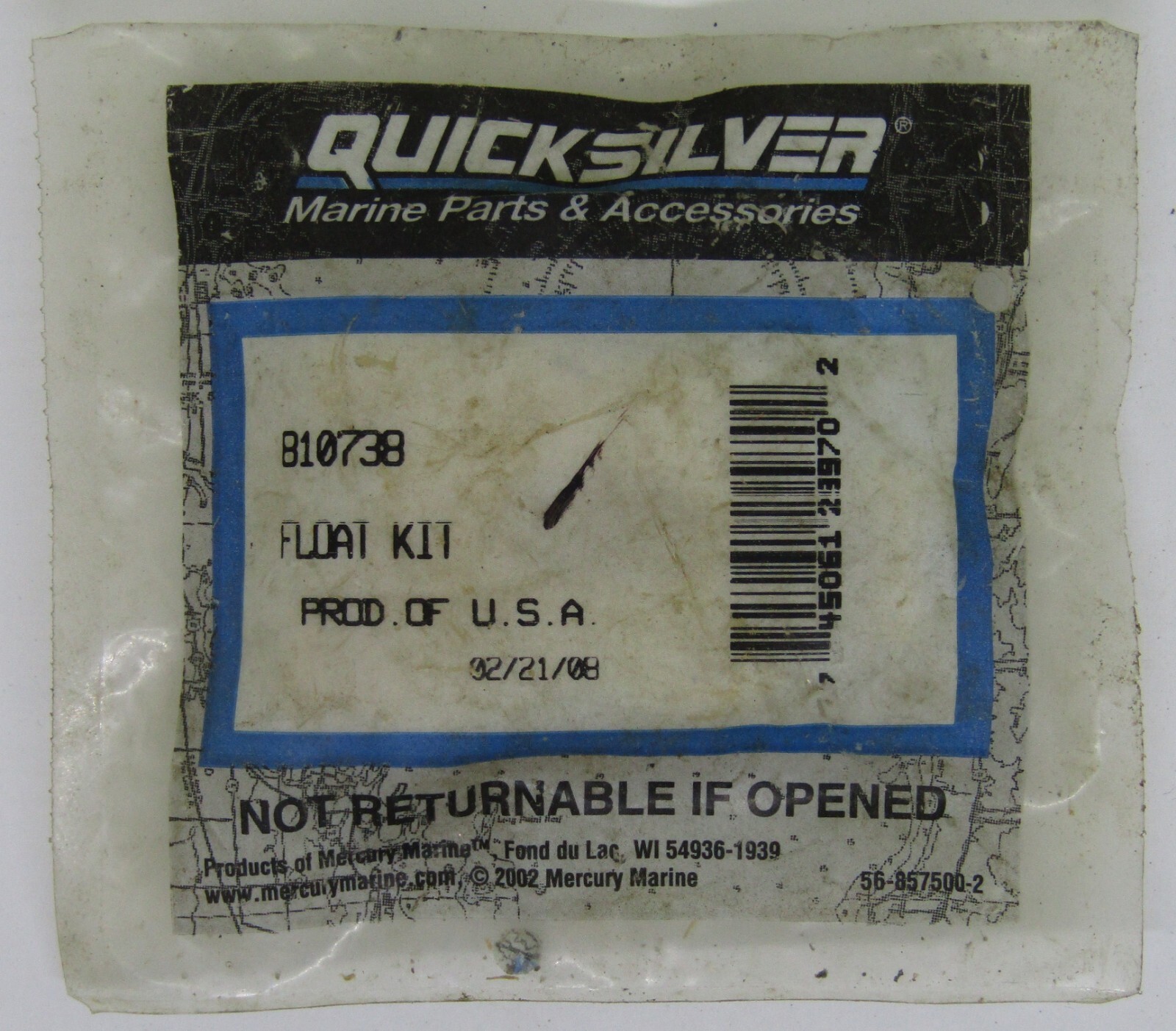New Quicksilver Mercury Marine Boat OEM Float Kit Part No. 810738 | eBay